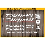 Cutting Sticker tsunami Bike frame snm4130