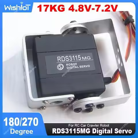 DS RDS3115MG Digital Servo 17KG Large Torque 180 270 Degree Biaxial Servo High Speed Metal DC 4.8-7.
