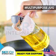Multipurpose Jug Auto 630ml Open Flip Cover Glass Jug for Oil Ingredient Glass Container Anti Slip A