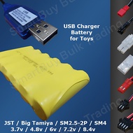 Battery for Remote Control Car Toys 3.7v / 4.8v / 6v / 7.2v / 7.4v / 8.4v Rechargeable Battery USB Charger