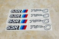 Stiker SSR Type C VElg Mobil Cutting Stiker Decal Velg Mobil Ssr C