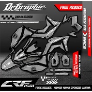 COD Decal CRF 150L New - Decal CRf Full Body Pola Pesisi Motif Kartun Custom MAXdecal/inflex