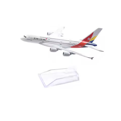 JASON TUTU 16cm Asiana Airlines Aeroplane model Airbus A380 Planel Airplane Diecast Metal 1/400 Scal