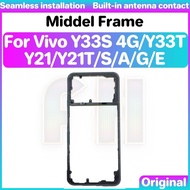 Middle Frame For Vivo Y21S Y21T Y33S Y33T Y21A Y21G Y21E Y21 4G Rear Door Housing Case with Camera l