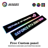 DIY RGB Graphical Card Side Lighting Board,GPU Faith Light Panel Support Custom Game Player,PC Game cabinet Decoration 5V 12V