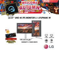 [ผ่อน 0% 10 ด.]LG 27 UHD 4K IPS MONITOR L1-27UP850K-W (IPS 4K 60Hz)/ประกัน 3 Years