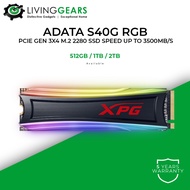 Adata XPG Spectrix S40G RGB Pci-e Gen3 x4 M.2 2280 SSD Solid State Drive (256GB/512GB/1TB/2TB) UP TO