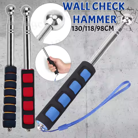 115/130/108CM Telescopic Wall Check Hammer Telescopic Thickening Checker Hammer Inspection Walls Flo