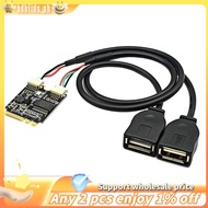 KEY A-E to USB2.0 Expansion Card M.2 NGFF to USB Riser Card KEY A-E to Double Port USB2.0 Interface 
