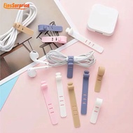 [Surprise] 1/5Pcs Pack Reusable Fastening Cable Cord Organizer Multifunction Management Tools Cable Strap Ties Cable Line Silicone Three Hole Wire Winder Clip