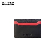 DAPPER กระเป๋าสตางค์ ใส่บัตร Colourblock Card Holder สีดำ/แดง