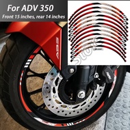 For HONDA ADV 350 Motorcycle Accessories Wheel Rim Hub Sticker Reflective Decals