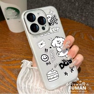 Cute Puppy Clear Phone Case For Vivo X50 T4 T3 Lite Ultra T2 Pro T1 Z5 Z1X V20 V20E V17 Neo V9 Y11 Y