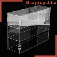 [Sharprepublic] Clear Acrylic Display Case Countertop Box Display Case for Figures ShowCase Dustproof