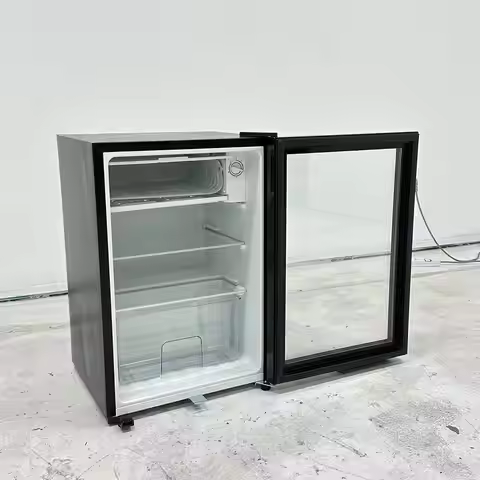Bar Fridge Small Glass Door Display Cooler Small Single Door Small Mini Fridge Beverage Refrigerator