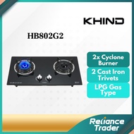 KHIND Built-in Gas Hob [FREE IGNITION BATTERY] HB802G2 / Pensonic PGH-422N / Morgan 4.5kW MBH-SD2112