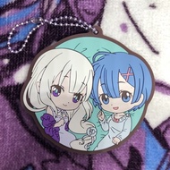 Rubber Keychain-Emilia-Rem-Gashapon Kuji-Re:Zero kara Hajimeru Isekai Seikatsu Assort Selection (Pri