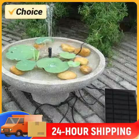 1.2W Solar Water Fountain Pump 200L/h with 6 Nozzles Solar Fountain Pond Pump Kit Solar Water Pump K