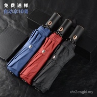 Hadiah Payung Lipat Automatik Payung Pengiklanan Payung Teduhan Tiga Lipat Payung Matahari dan Hujan