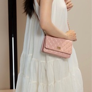 【96新 ✨ 全網最低價！】Chanel/香奈兒 2.55 Woc 櫻花粉色油蠟皮金扣 斜挎包 鏈條包（下單前先詢問庫存❗️❗️）