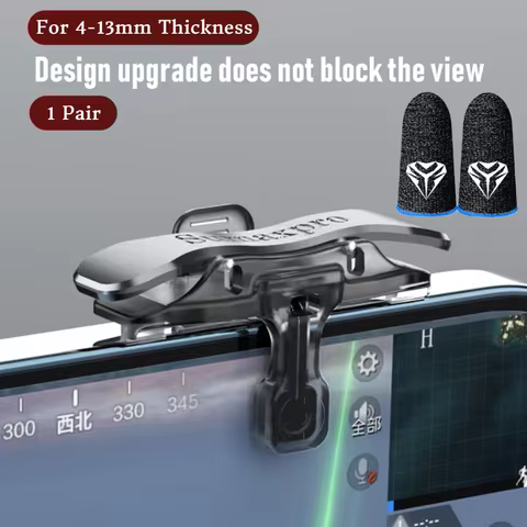 X8 Mobile Game Trigger 6 Finger Trigger Sensitive Shoot Phone Game Trigger L1 R1 Aim Keys Game Contr