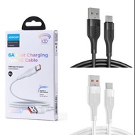 6A Type-C 超級快充數據線 USB cable - USB Type C for fast charging / data transmission 6A 1m white / black (