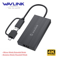 Wavlink USB 3.0ไปยังอะแดปเตอร์ DisplayPort4K USB C ถึง DP Hub สำหรับแล็ปท็อป Thunderbolt 3ไปยังอะแดป