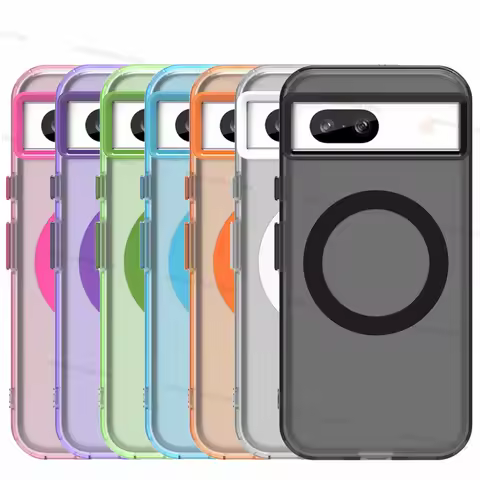 For Google Pixel 8A Case Magsafe Wireless Charging Cover Google Pixel 8A Case Shockproof Matte TPU P