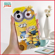 Feilin Acrylic Hard case Compatible For Vivo Y01 Y01A Y12 Y12A Y12S Y15 Y15S Y15A Y15C Y17 Y19 aesthetics Mobile Phone casing Cute Minions Pattern Accessories hp casing case cassing full cover