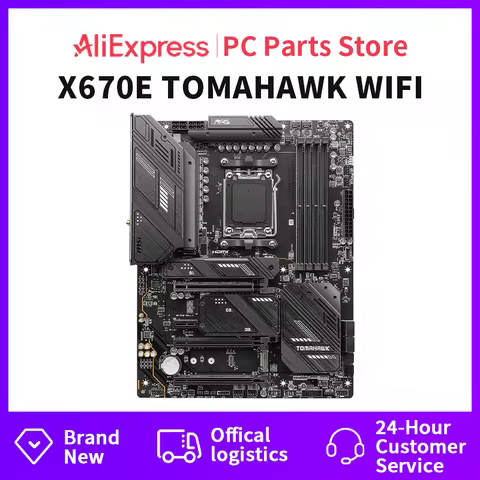 New MSI MAG X670E TOMAHAWK WIFI Motherboard Supports AMD Ryzen 7000 Series,DDR5 Memory, DIY Friendly