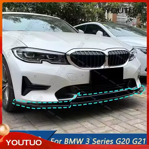 Car Front Bumper Lip Splitter Spoiler For BMW 3 Series G20 G21 330e 320d 318d 330d 320d 2019-2022 Di