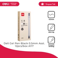 Deli A117 Gel Pen Black 0.5mm Asst. 12pcs/box [79A117P12]