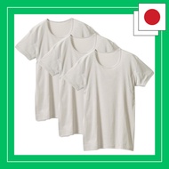 Shirasagi Knit, Bare Skin Dry, Half Sleeves, Round Neck, Crew Neck, Short Sleeves, Cotton Blend, Swe