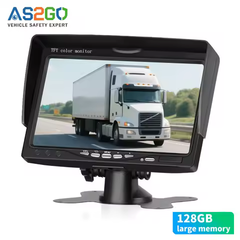 Car Truck DVR Monitor 7 Inch Quantum Dot QLED IPS Screen with AHD 1080P Input Loop Recording for Veh