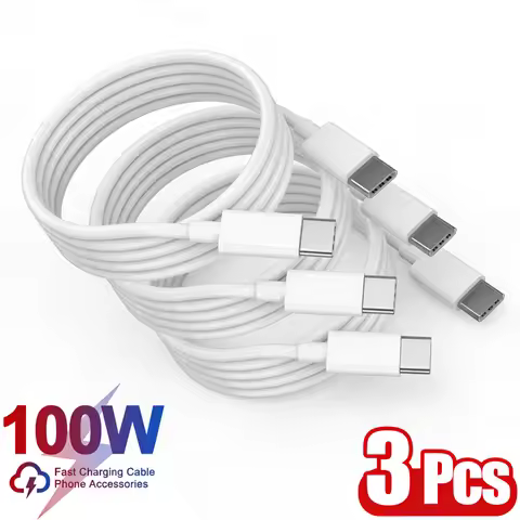100W 10A USB-C To Type C Fast Charging Data Cable PD Quick Charge 3.0 Data Cord Line 0.25/1/1.5/2/3m