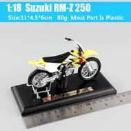 Maisto 1:18 Scale SUZUKI RMZ250 Motocross Racing RM-Z250รุ่นรถจักรยานยนต์ Dirt Bike Enduro Diecasts &amp; ของเล่นยานพาหนะสำหรับเด็ก