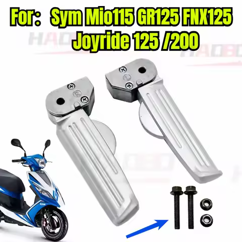 Motorcycle Footrest Footpeg Pedal Left Right Side Foot Pedals For Sym Mio115 GR125 FNX125 Joyride125