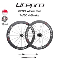 SG Litepro Folding Bike Wheelset S42 20 Inches 406 451 G3 True Wheel 100/135 Disc Brake