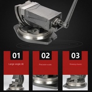 2026High precision 4 Inch Inclinable Angle Solid Flat Tongs 360-Degree Rotary Precision Taper Vise P