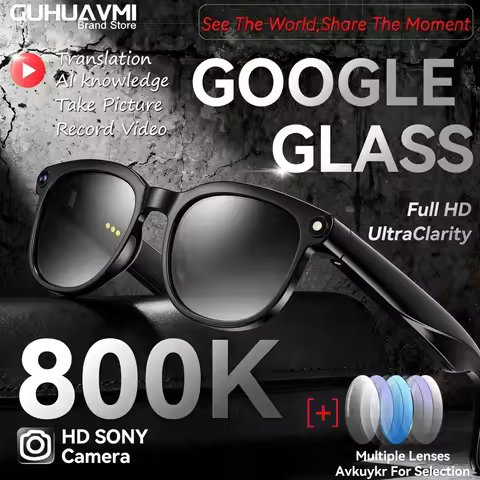 2026 New 8K HD AI Smart Glasses Men Chat GPT 800MP Camera Bluetooth Call AI Translation Voice Assist