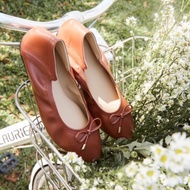 peucha hideko signature- vintage brown soft flats ballerinas