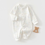 【Ready Stock】 Newborn Baby Jumpsuit Autumn and Winter Clothing Baby Clothes Cotton Spring Pajamas Ma