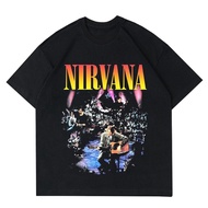 👕💥 เสื้อยืด Nirvana VINTAGE OVERSIZE BAND - MTV UNPLUGGED 1993 | เสื้อยืด ลาย Nirvana H&M สีดํา สําห