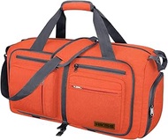 55L Travel Duffel Bag, Foldable Weekender Bag with Shoes Compartment for Men Women Water-proof & Tea