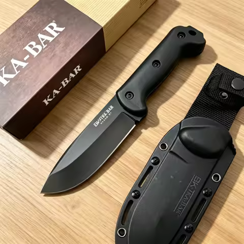 BK2 Outdoor Carry Fixed Blade Knife, 8Cr13Mov Steel Blade, Nylon Fiber Handle, EDC Multi Tool with S