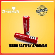 READY STOCK‼️18650 Battery 4200mAh 3.7V Rechargeable Batteries Li-ion Lithium Flashlight LED
