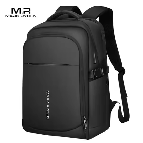 Mark Ryden Man Backpack Waterproof 15.6inch Laptop Multi-layer Pockets Bag Man USB Charging School B
