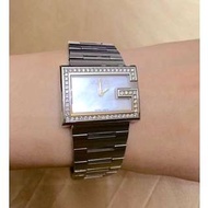 真品GUCCI頂級超華麗美鑽鋼帶錶