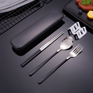 Cultery set stainless steel Utensil Fork chopstick Spoon with box Sudu Garpu set