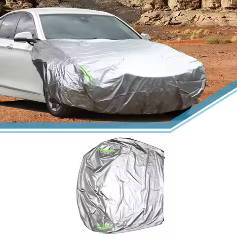 UXCELL Front Half Car Cover 220x160cm Bonnet Cover Waterproof Outdoor Engine Hood Half Cover 210D wi